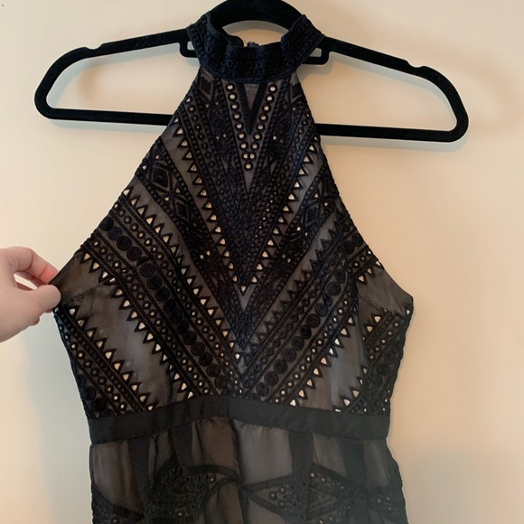 PARKER High Neck Fit Flare Dress - Picture 3 of 8